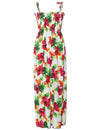 Hibiscus Tube Top Long Hawaiian Smock Dress
