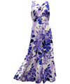Hibiscus Watercolor Cocktail Long Maxi Dress