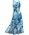 Hibiscus Watercolor Cocktail Long Maxi Dress