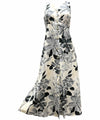 Hibiscus Watercolor Cocktail Long Maxi Dress