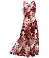 Hibiscus Watercolor Cocktail Long Maxi Dress