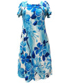 Hibiscus Watercolor Dress with Cap Sleeves