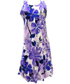 Hibiscus Watercolor Sleeveless Midi Dress