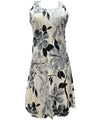 Hibiscus Watercolor Sleeveless Midi Dress