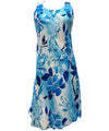 Hibiscus Watercolor Sleeveless Midi Dress