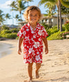Hibiscus Aloha Shirt and Shorts Boy Set Red