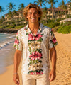 Men's Hanalei Rayon Panel Island Shirt White