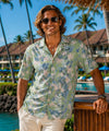 Haulani Poly Cotton Men's Hawaiian Shirt Green