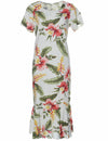 Iliwai Orchid Hawaiian Dress with Sleeves