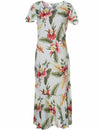 Iliwai Orchid Maxi Rayon Hawaiian Dress