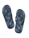 Island Flip Flops Pineapples & Ukuleles Black