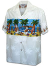Short Sleeves Santa at the Beach Hawaiian Shirt