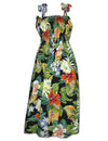 Island Tropical Forest Smock Tube Top Dress