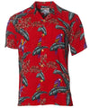 Red Jungle Bird Magnum PI Rayon Aloha Shirt