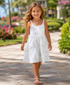 Kaipo Girls White Hawaiian Wedding Sundress