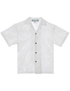Kihei Boys White Cotton Hawaiian Shirt
