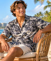 Kings Falls Cotton Poplin Men's Aloha Shirt Black