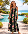 Long Tube Top Smock Maxi Hawaiian Dress