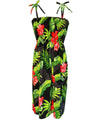 Knee Length Smock Tube-Top Hawaiian Dress