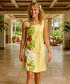 Kaia Knee Length Sleeveless Hawaiian Dress Yellow