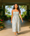 Kohala Forest Rayon Smock Hawaiian Dress Sky Blue One Size Fits Most XS-XL