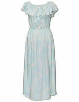 Kohala Forest Off Shoulder Ankle Length Hawaiian Dress
