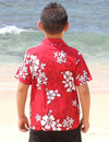 Kona Hibiscus Boys Cotton Aloha Shirt