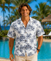 Kona Short Sleeves Men's Aloha Shirt Blue