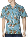 Lanai Pineapples Open Collar Men Aloha Shirt