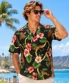 Leis of Hawaii Short Sleeves Aloha Shirt Black