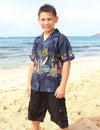 Long Boards Cotton Boys Hawaiian shirt