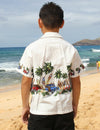 Long Boards Cotton Boys Hawaiian shirt