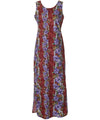 Long Maxi Cocktail Cotton Hawaiian Dress