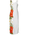 Long Maxi Cocktail Side Panel Hawaiian Dress
