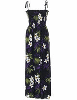 Long Maxi Smock Tube Top Hawaiian Dress