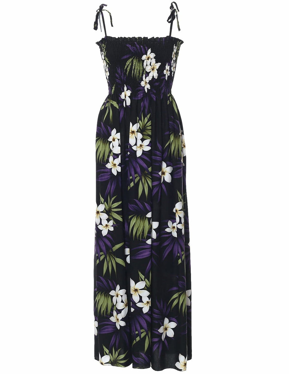 Long Maxi Smock Tube Top Hawaiian Dress Long Maxi Smock Tube Top Hawaiian Dress
