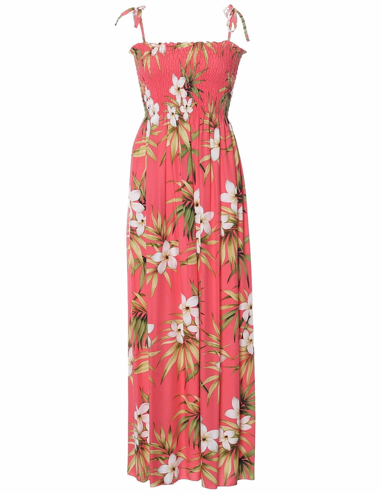 Long Maxi Smock Tube Top Hawaiian Dress