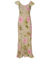Orchid Long Ruffled Rayon Muumuu Dress