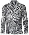 Tribal Long Sleeves Hawaiian Shirt Poly Cotton Shirt