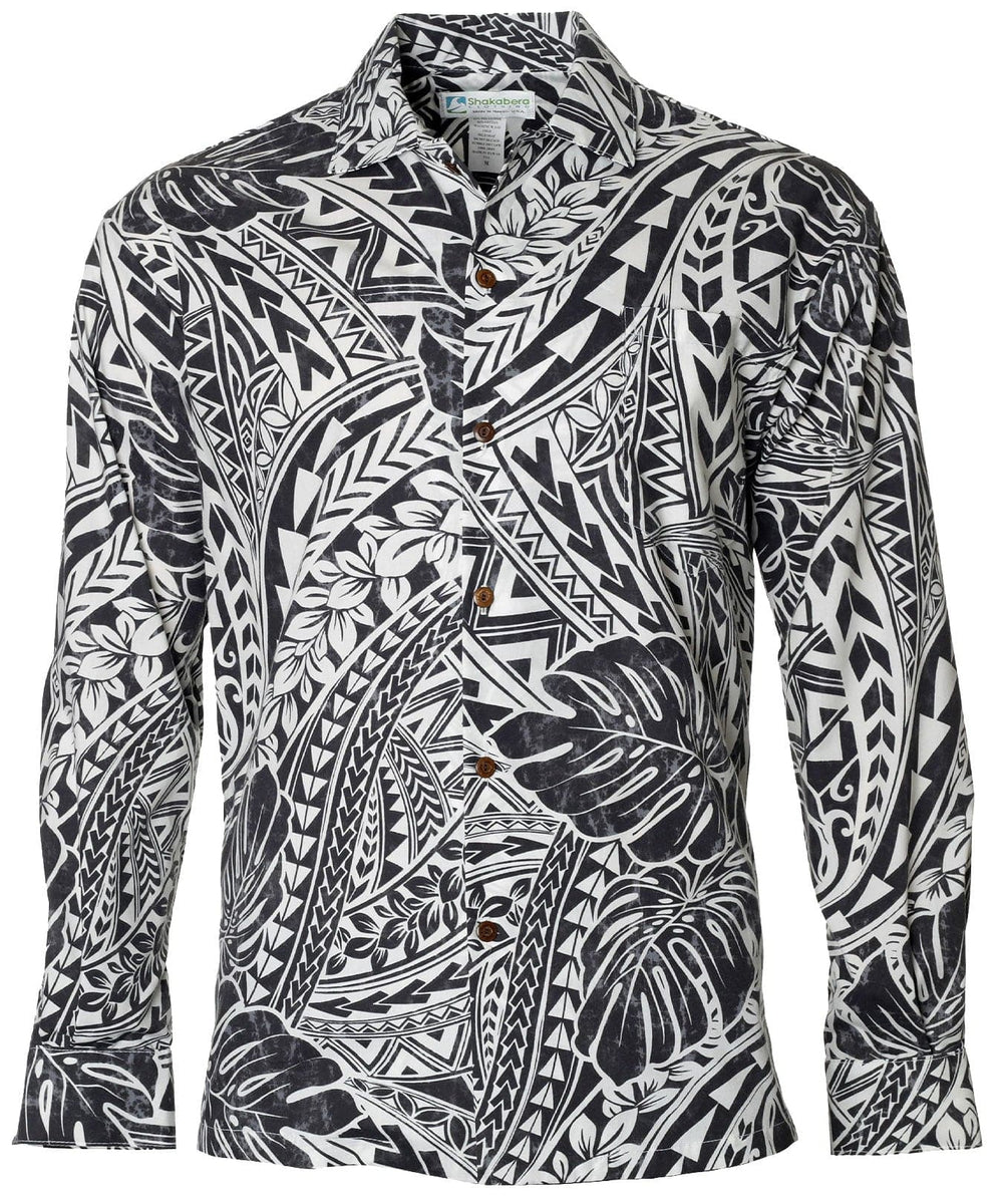 Tribal Long Sleeves Hawaiian Shirt | Aloha Shirts Club