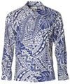 Tribal Long Sleeves Hawaiian Shirt Poly Cotton Shirt