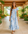Haiku Long Muumuu Hawaiian Dress White