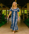 Full Length Muumuu Dress Relaxed Fit Luna Navy