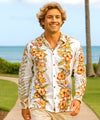 Honolua Long Sleeves Hawaiian Shirt White 2XL