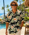Luau Relax Fit Men's Aloha Shirt Black