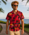 Luau Cotton Men's Hawaiian Shirt Red