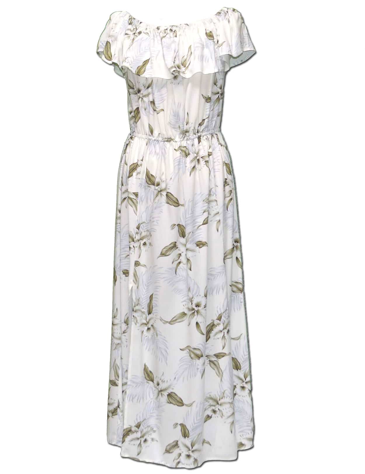 Maka Nani Off Shoulder Ankle Length Rayon Dress