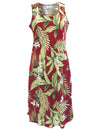Makakilo Ginger Sleeveless Hawaiian Dress