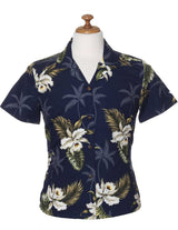 Short Sleeve Makani Fitted Cotton Women Blouse