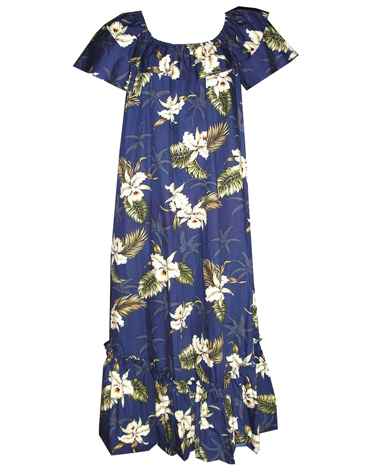 Makani Orchids Muumuu Hawaiian Dress